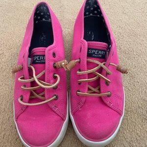 Sperry Top Sider Pier View Canvas US 7.5 Fuchsia